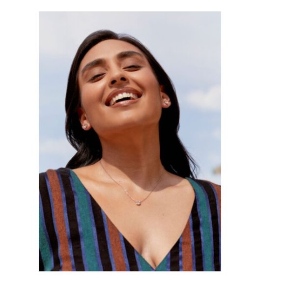 Coach Open Circle Necklace and Tea Rose Earring NWT - Picture 5 of 9